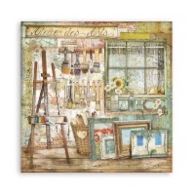 Stamperia Dubbelzijdig Scrapbook Papier - Atelier