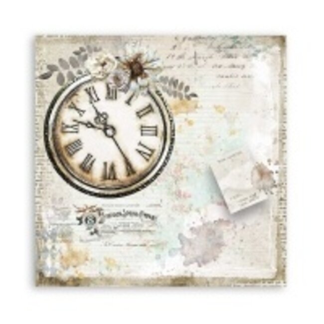 Stamperia Scrapbooking paper double face - Romantic Journal clock
