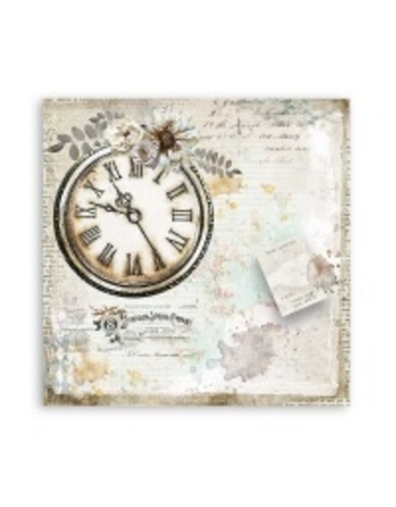 Stamperia Scrapbooking paper double face - Romantic Journal clock