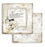 Stamperia Scrapbooking paper double face - Romantic Journal letter and clock