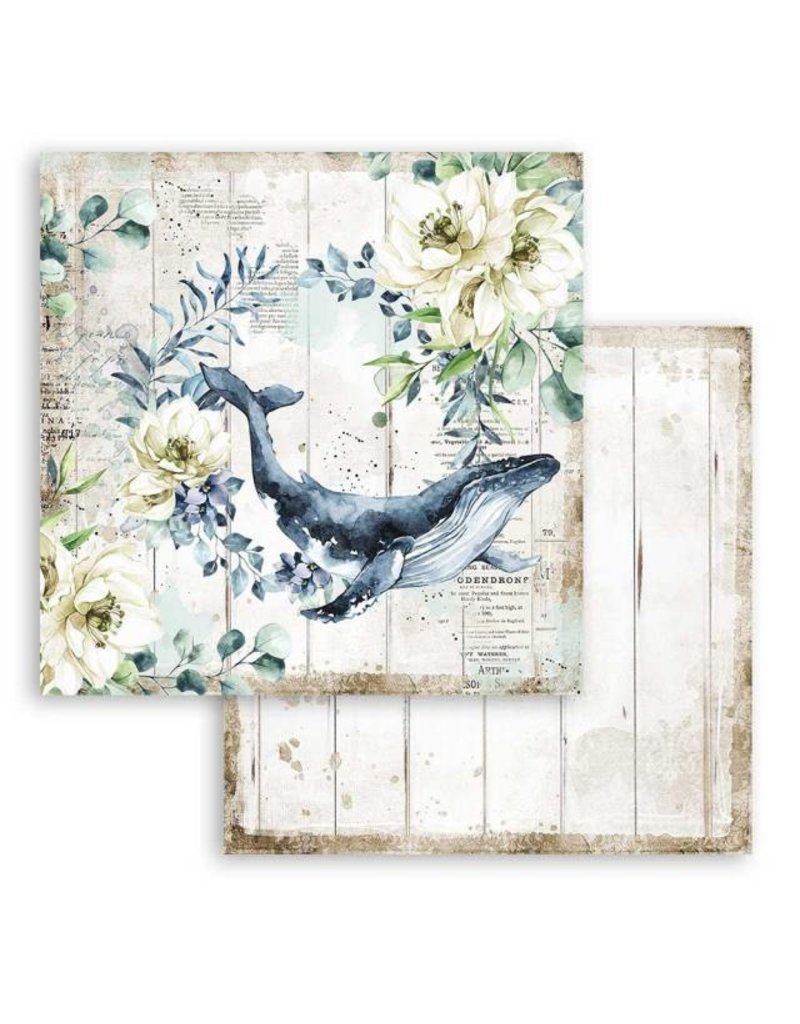 Stamperia Scrapbooking paper double face - Romantic Sea Dream whale