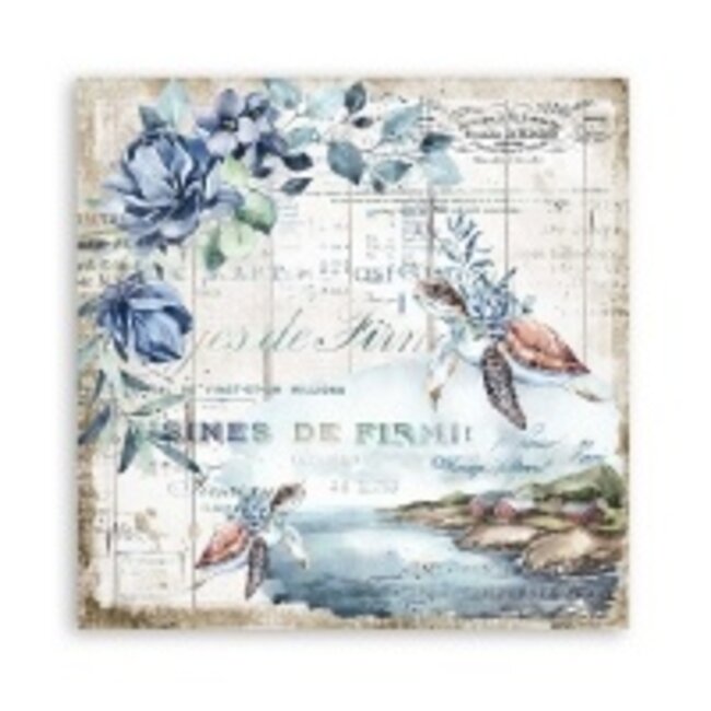 Stamperia Scrapbooking paper double face - Romantic Sea Dream turtle