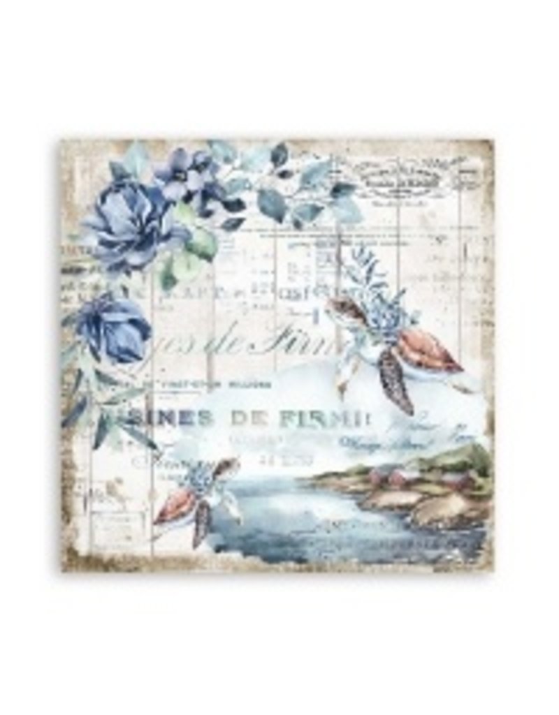 Stamperia Scrapbooking paper double face - Romantic Sea Dream turtle