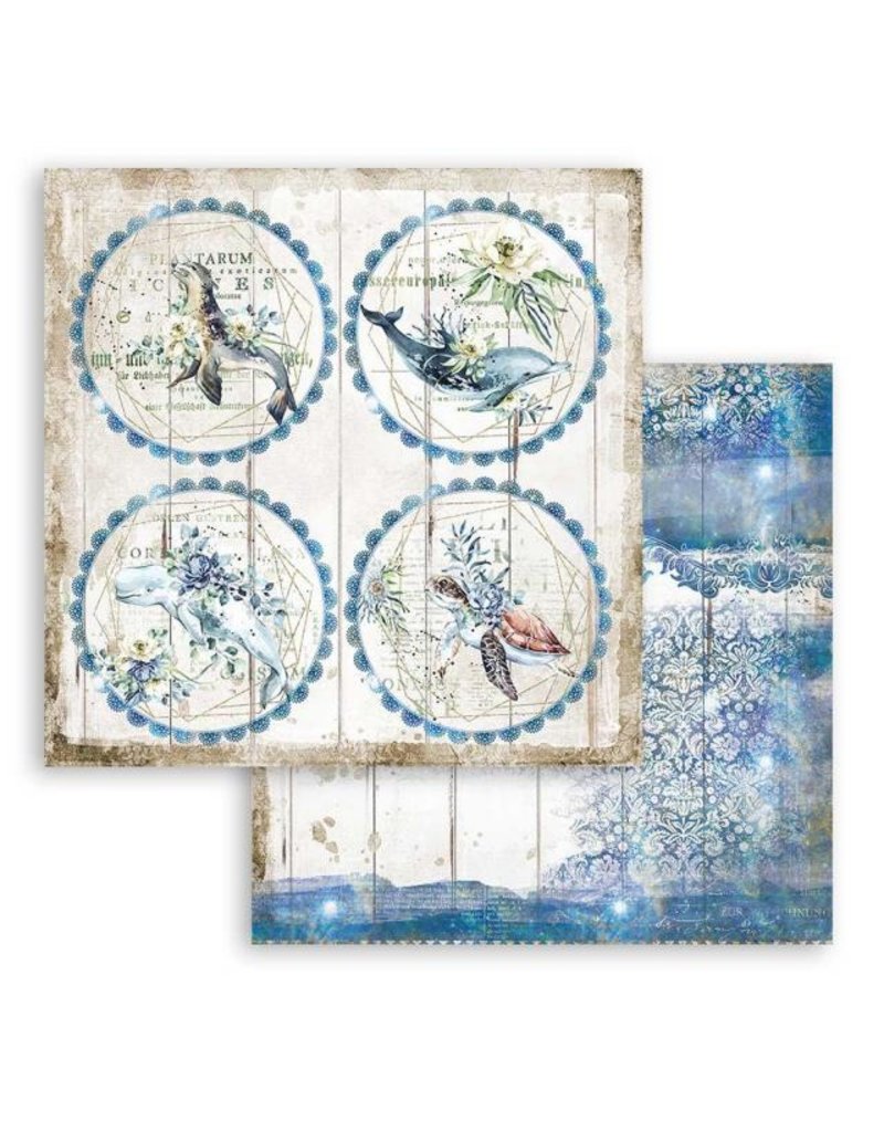 Stamperia Scrapbooking paper double face - Romantic Sea Dream rounds