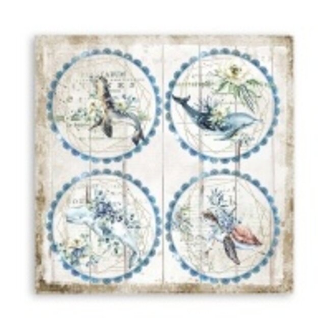 Stamperia Dubbelzijdig Scrapbook Papier - Romantic Sea Dream rounds
