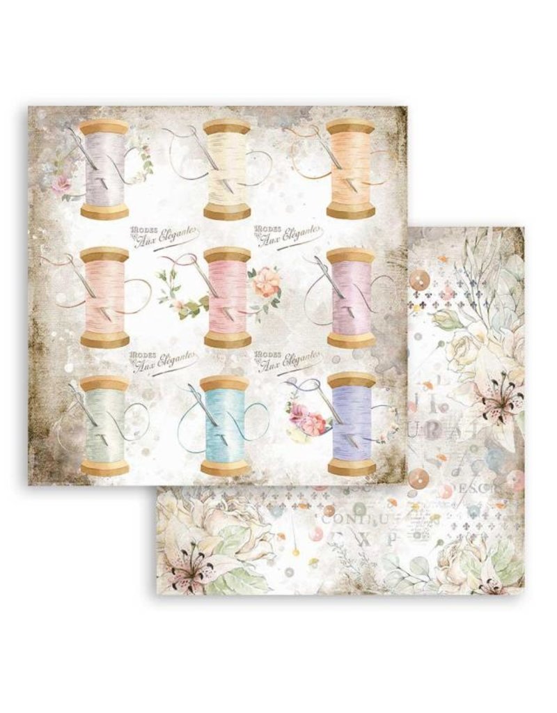 Stamperia Scrapbooking paper double face - Romantic Threads thread