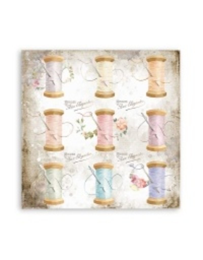 Stamperia Scrapbooking paper double face - Romantic Threads thread