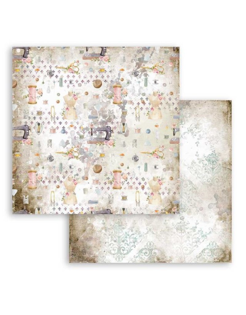 Stamperia Scrapbooking paper double face - Romantic Threads texture