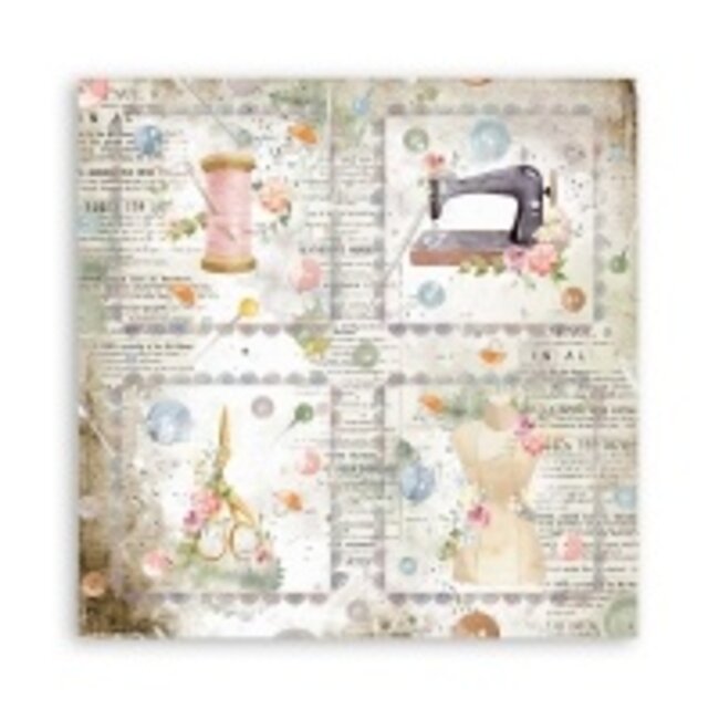 Stamperia Dubbelzijdig Scrapbook Papier - Romantic Threads cards