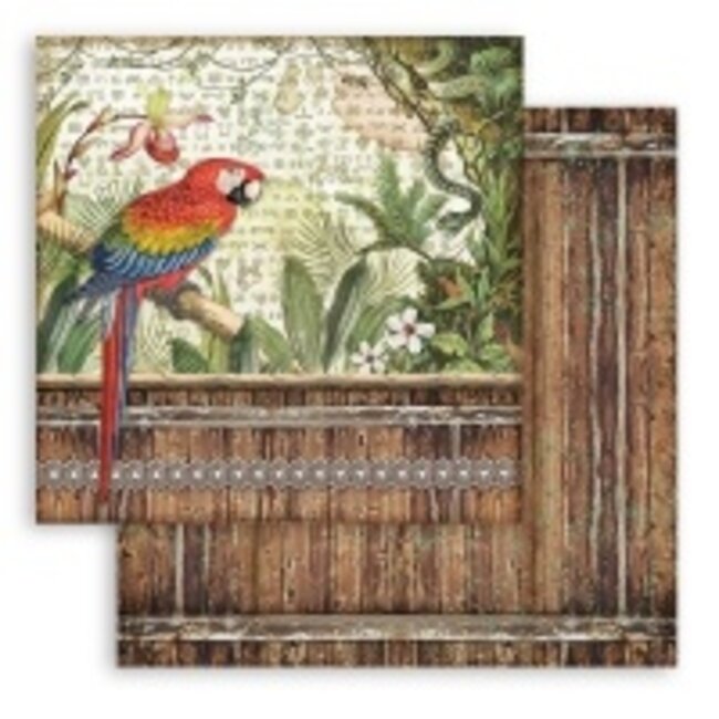 Stamperia Papierblok 30,5 × 30,5 cm - 10 vellen - Amazonia