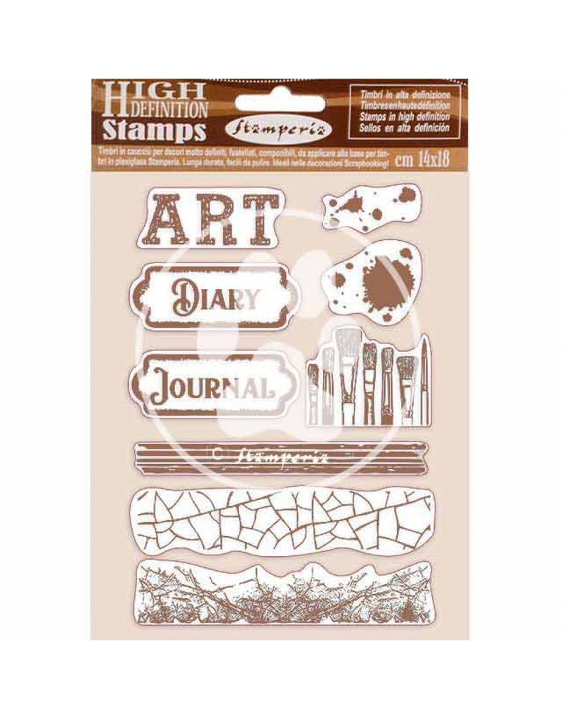 Stamperia HD Natural Rubber Stamp 14x18 cm - Art