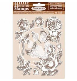 Stamperia HD Natural Rubber Stamp 14x18 cm - Passion rose