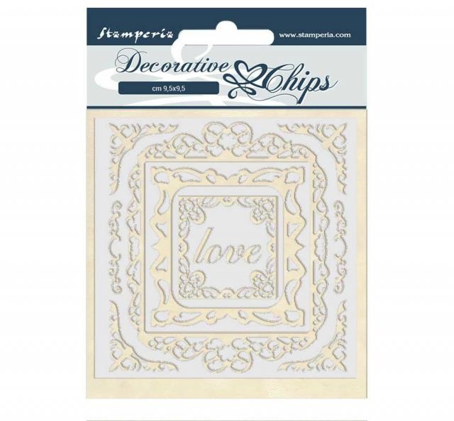 Stamperia Decorative chips 14x14 cm - Atelier des Arts love frames