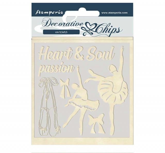 Stamperia Decorative chips 14x14 cm Passion dancer