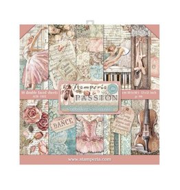 Stamperia Scrapbooking Pad 10 sheets - 30.5x30.5 (12"x12") - Passion