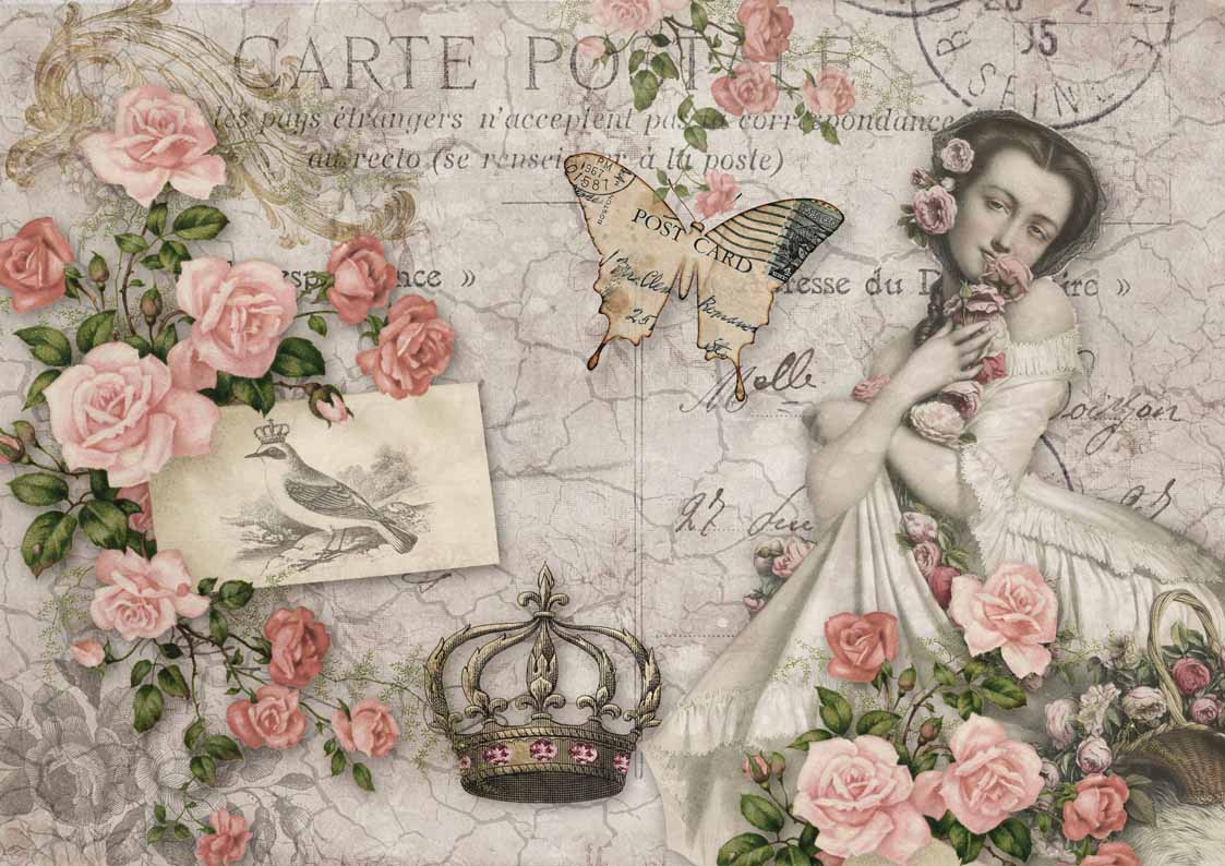 Decoupage Queen Rosie's Postcard