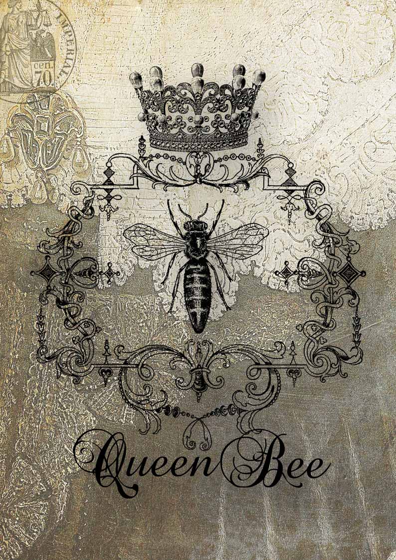 Decoupage Queen Bee Heirlooms