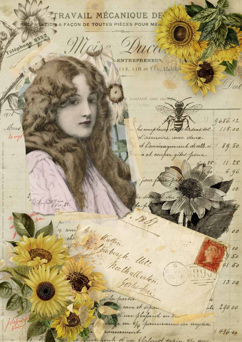 Decoupage Queen Sunflower Memories