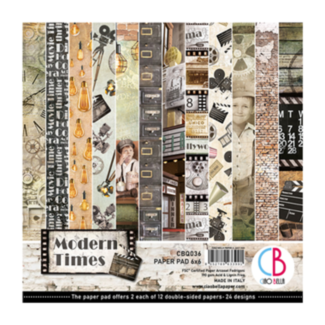 Ciao Bella Modern Times Paper Pad 6"x6" 24/Pkg