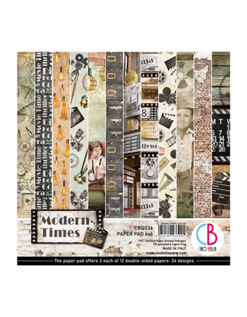 Ciao Bella Modern Times Paper Pad 6"x6" 24/Pkg