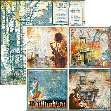 Ciao Bella Blue Note Cards Paper Sheet 12"x12"