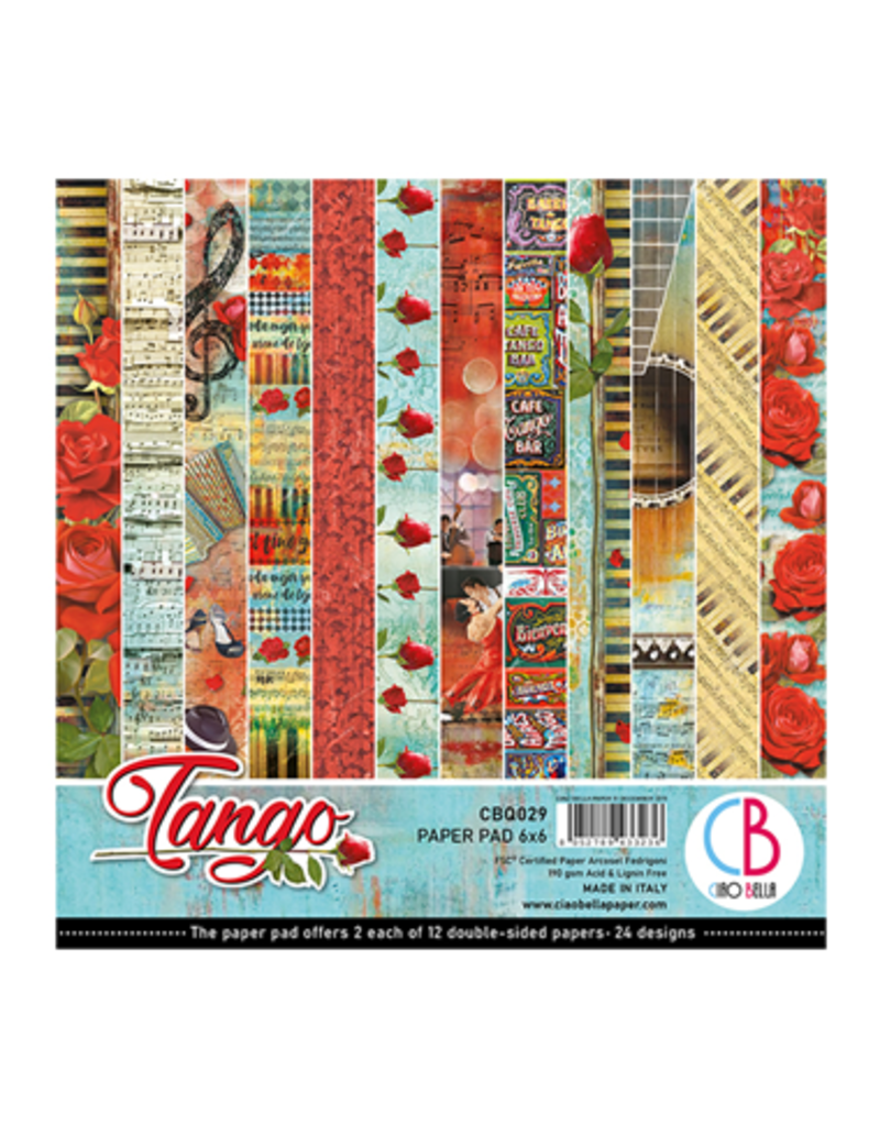 Ciao Bella Tango Paper Pad 6"x6" 24/Pkg