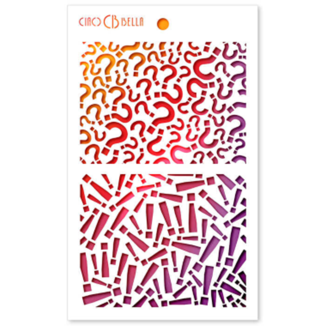 Ciao Bella Texture Stencil 5"x8" Question Mark