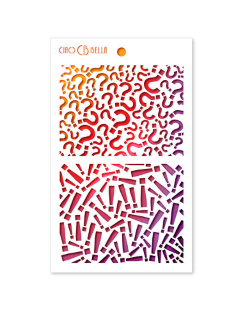 Ciao Bella Texture Stencil 5"x8" Question Mark