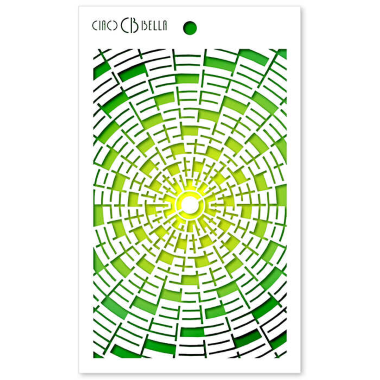 Ciao Bella Texture Stencil 5"x8" Concentric