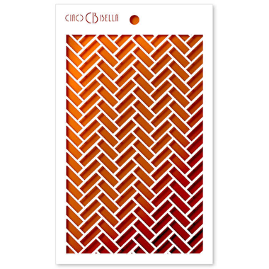 Ciao Bella Texture Stencil 5"x8" Fishbone