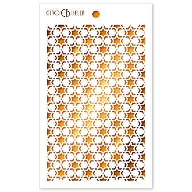 Ciao Bella Texture Stencil 5"x8" Double Star