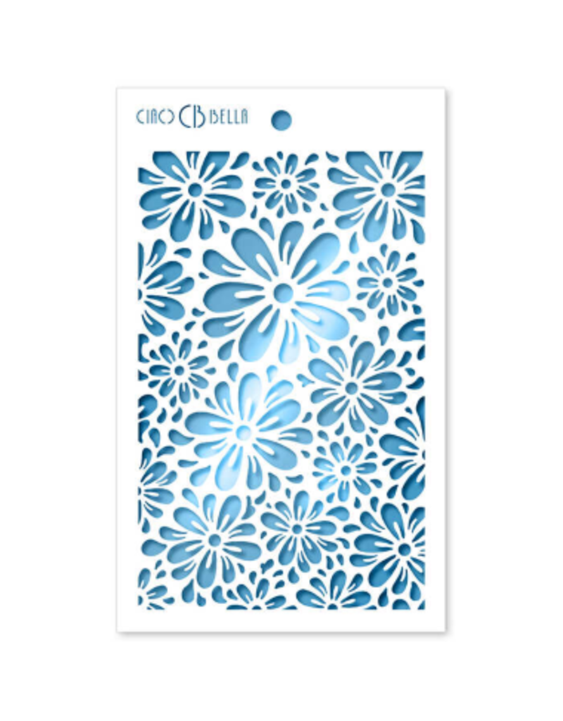 Ciao Bella Texture Stencil 5"x8" Blossom