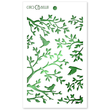 Ciao Bella Texture Stencil 5"x8" Three Birds