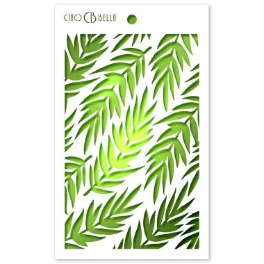Ciao Bella Texture Stencil 5"x8" Fern