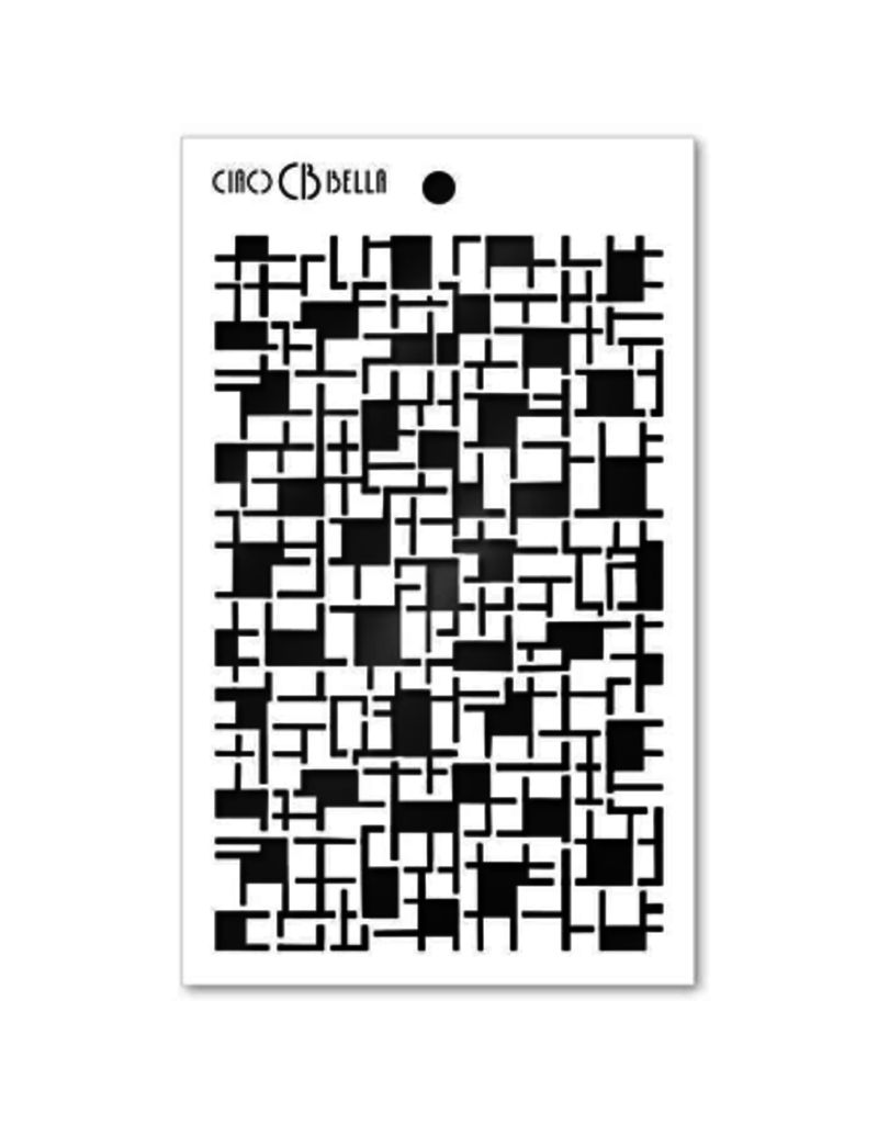 Ciao Bella Texture Stencil 5"x8" Crossword