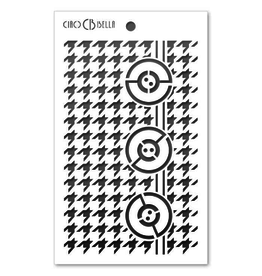 Ciao Bella Texture Stencil 5"x8" Pied de poule