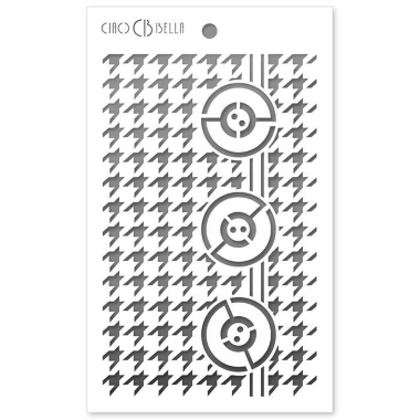 Ciao Bella Texture Stencil 5"x8" Pied de poule