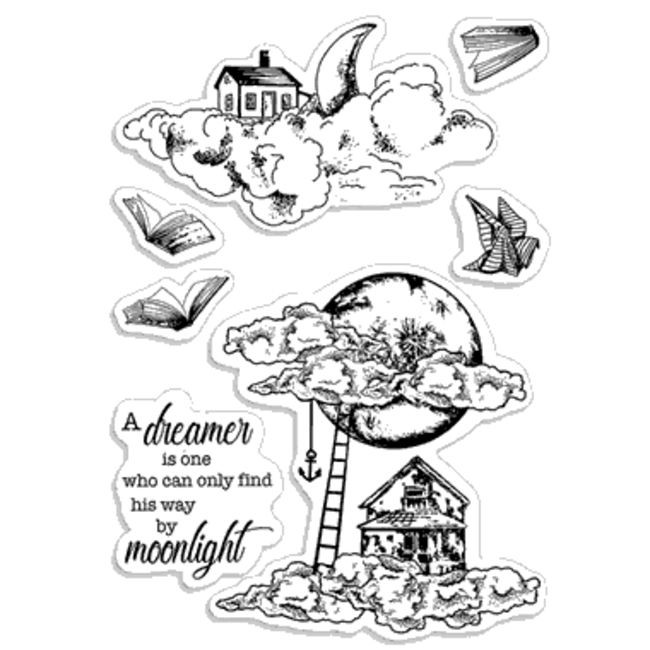Ciao Bella Clear Stamp Set 4"x6" Moonlight