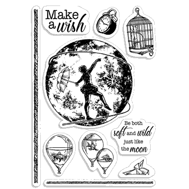 Ciao Bella Clear Stamp Set 4"x6" Make a wish