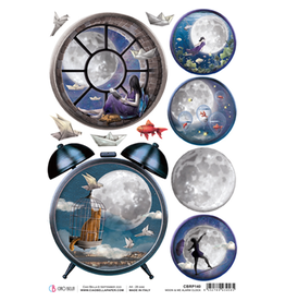 Ciao Bella Rice Paper A4 Moon & Me Alarm Clock