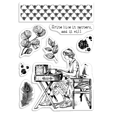 Ciao Bella Clear Stamp Set 4"x6" Write like it matters