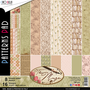 Ciao Bella The Muse Patterns Pad 12"x12" 8/Pkg