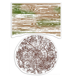 Ciao Bella Clear Stamp Set 4"x6" Woodgrain