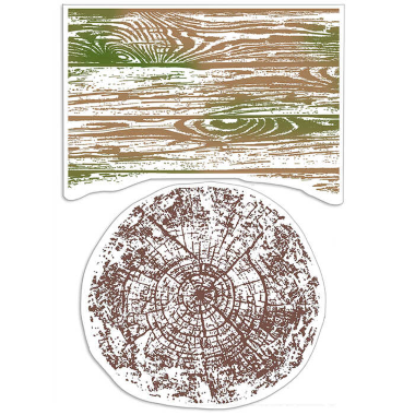 Ciao Bella Clear Stamp Set 4"x6" Woodgrain