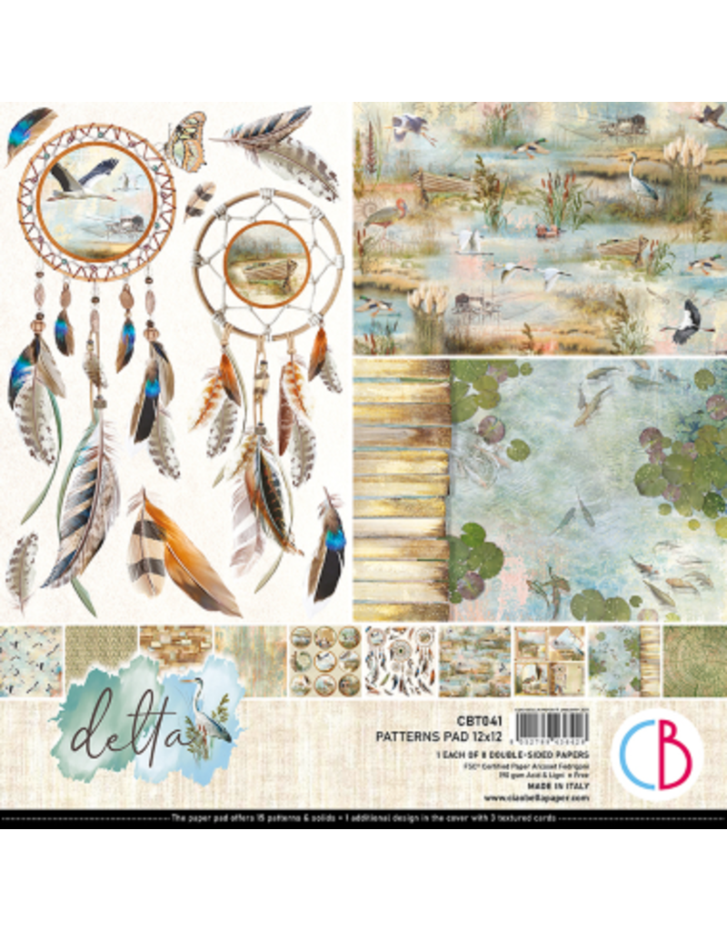 Ciao Bella Delta Patterns Pad 12"x12" 8/Pkg