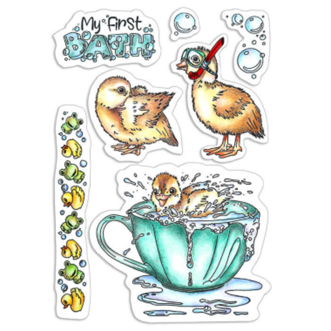 Ciao Bella Clear Stamp Set 4"x6" My First Bath