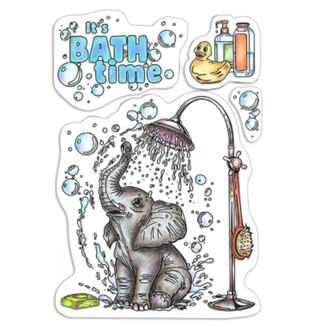 Ciao Bella Clear Stamp Set 4"x6" It's Bath Time