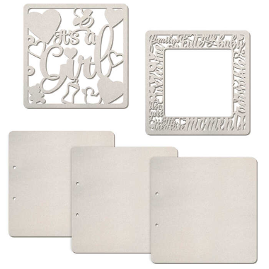 Ciao Bella Set Album Pages 8 5/8"x8 5/8" It's a Girl