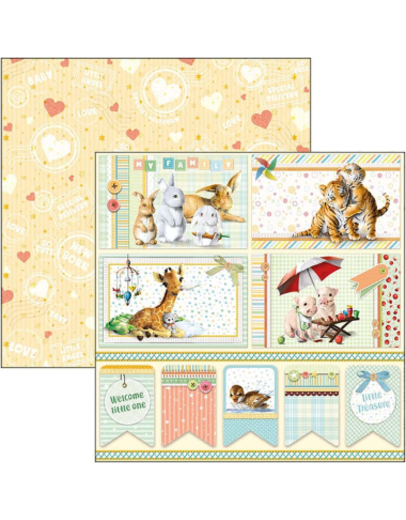 Ciao Bella My First Year Cards & Tags Paper Sheet 12"x12"