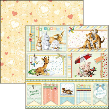 Ciao Bella My First Year Cards & Tags Paper Sheet 12"x12"